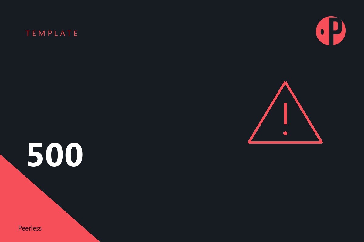 500 error page template preview