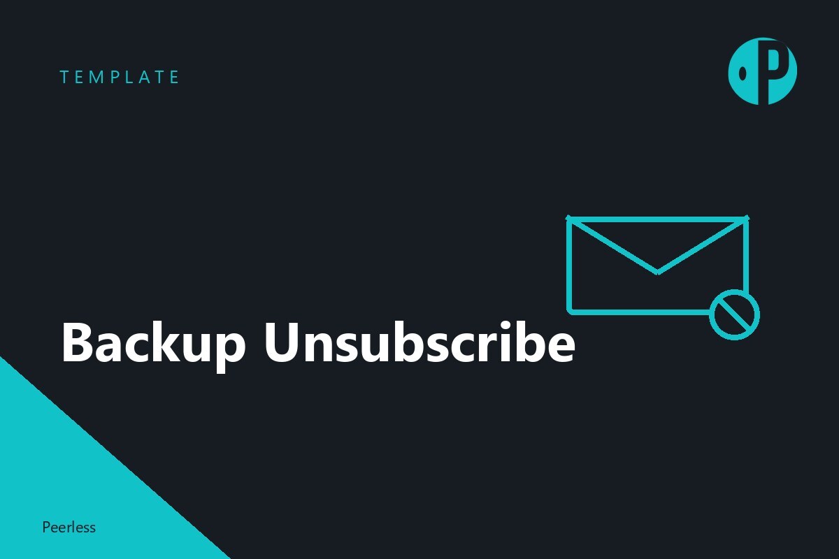 Email backup unsubscribe template preview
