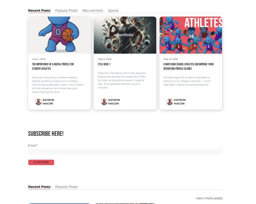 Blog Index template preview