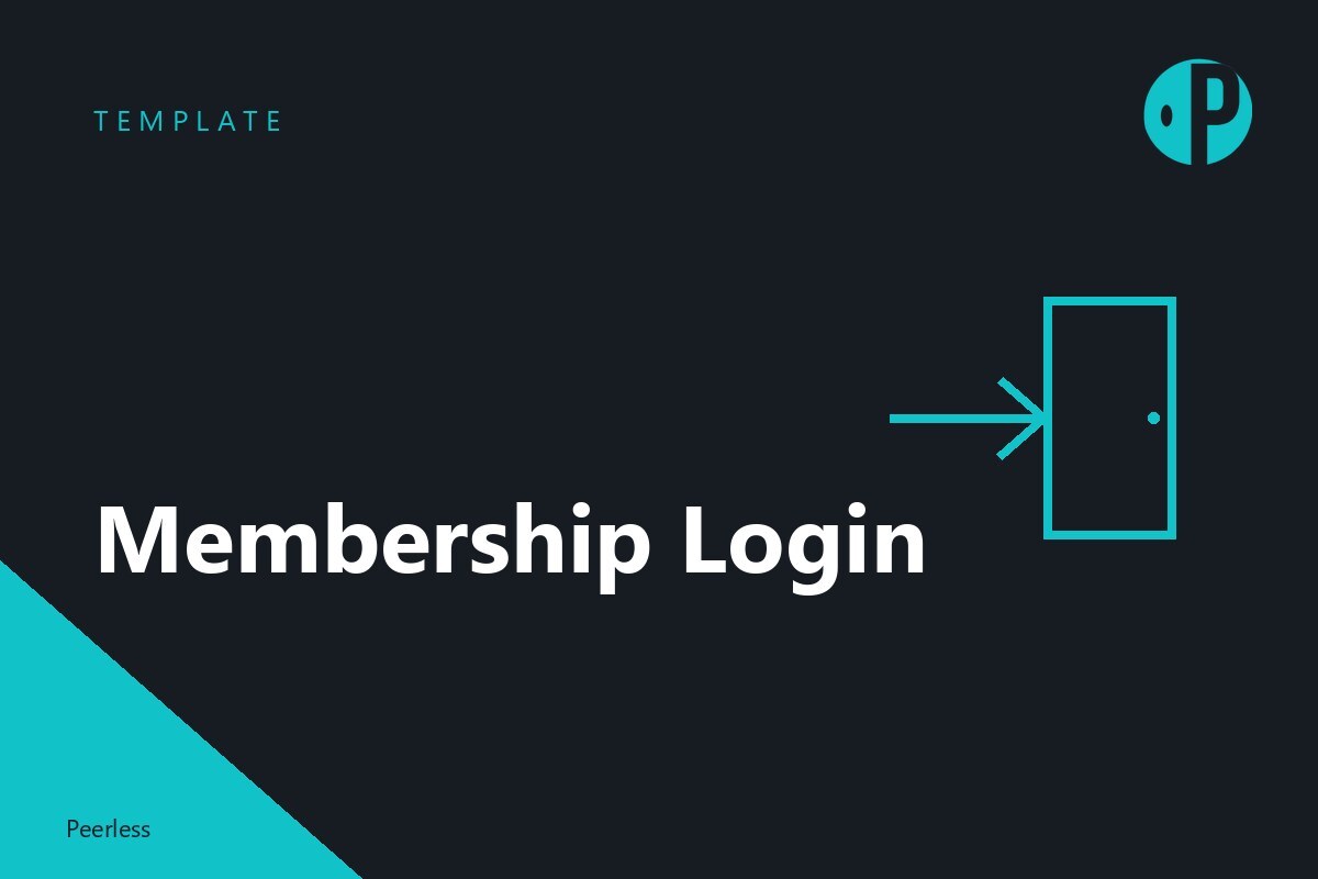 Membership login template preview