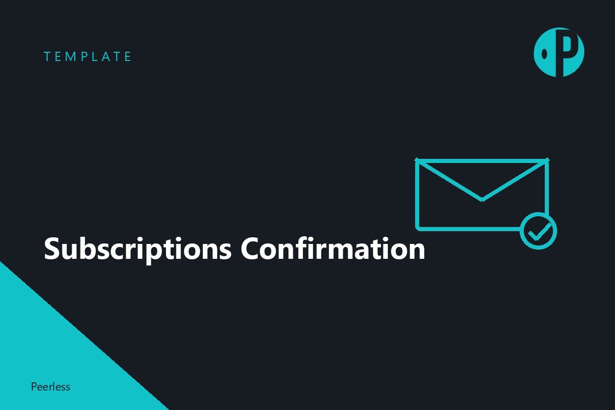 Email subscriptions confirmation template preview